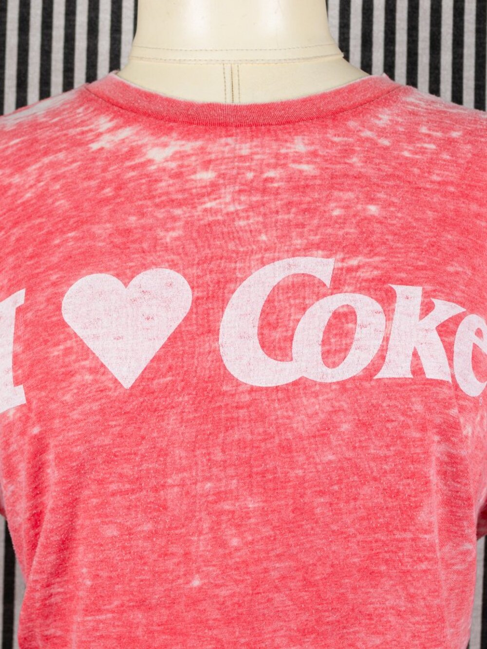 i heart coke burnout graphic tee coca cola pink red retro tshirt size M - Picture 3 of 6